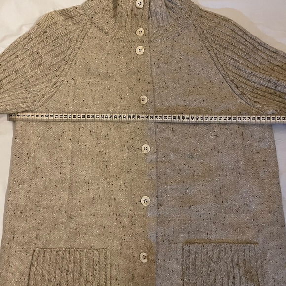 Eileen Fisher Beige Ribbed Cardigan - Picture 10 of 12